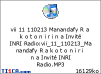 vii 11 110213 Manandafy R a k o t o n i r i n a Invité INRI Radio