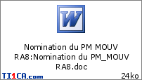 Nomination du PM MOUV RA8