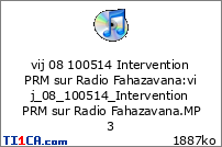 vij 08 100514 Intervention PRM sur Radio Fahazavana