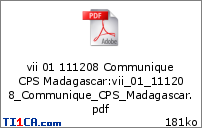 vii 01 111208 Communique CPS Madagascar